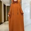 Abaya musulman solide coton pull deux chapeaux femmes Eid à capuche longue Robe Maxi turquie caftan Robe arabe islamique Hijab dubaï vêtements Abaya musulman solide coton pull deux chapeaux femmes Eid à capuche longue Robe Maxi turquie caftan Robe arabe islamique Hijab dubaï vêtements