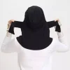 bonnet hijab en coton pour femme musulmane, jersey élastique doux, prêt à l'emploi, couleur unie, bonnets intérieurs instantanés, bandeau pour dames, taille libre