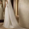 Voile de mariée élégant avec peigne, 3 mètres, 1 couche/2 couches/3 couches, blanc ivoire, voile de cathédrale de mariée Simple, accessoires de mariage