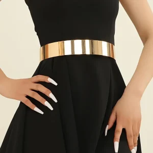 Ceinture classique en métal doré, chaîne de taille réglable, tendance, robe élégante, bijoux de corps pour femmes, usage quotidien
