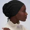 mince intérieur hijab casquettes musulmanes extensible chapeau turban islamique undercarf chapeau chapeau femme bandeau turbante mujer respirant turban