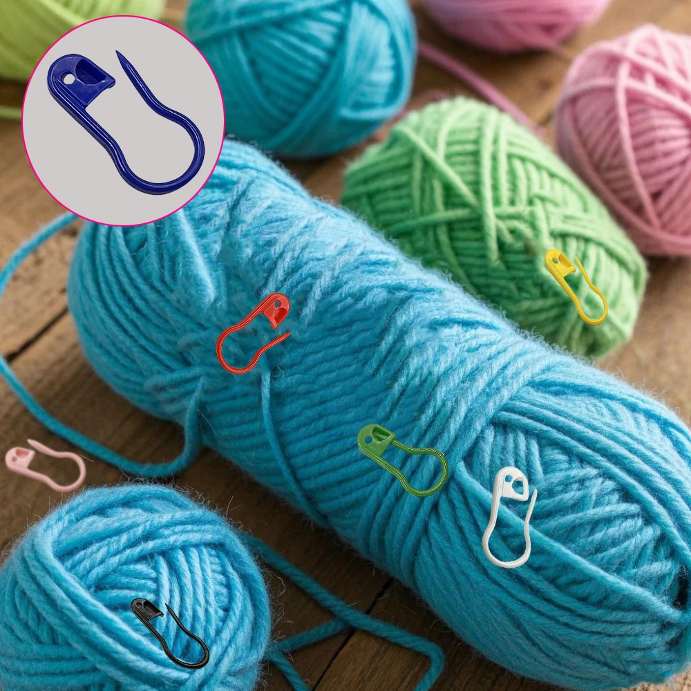Épingles de sûreté en plastique colorées, marqueurs de tricot, Clips de points au Crochet pour bricolage, tricot, couture, accessoires pour vêtements artisanaux, 100 pièces/boîte