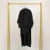 ensemble de prière deux pièces pour femme, abaya, jilbab, chauve souris, hijab, robe musulmane, kimono, kaftan, tiens imar, islam grill, jilbab, ramadan