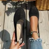 femmes bout rond chaussures plates couleur unie tricoté sans lacet chaussures décontracté respirant ballerines femmes chaussures plates mocassins femmes