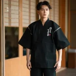 Ensemble de détente d&rsquo;été kimono japonais pour hommes, pyjamas pour hommes, ensembles de vêtements de nuit Yukata, version cosplay photo