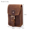 sac de taille, ceinture en cuir pour hommes, bandoulière, mini boîte de téléphone multifonctionnelle pour hommes, portefeuille et portefeuille, sac pour cartes de monnaie d'extérieur