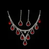 ensemble de bijoux de mariage romantique 2 pièces/ensemble, ensemble de bijoux de mariée en cristal brillant, collier et boucles d'oreilles pour dames