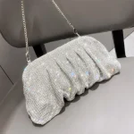 Pochettes de soirée faites à la main avec strass brillants, nouveaux sacs à main pliables de luxe de styliste pour fête de mariage, haute qualité