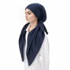 gros coton instantané musulman hijab enveloppe intérieure sous capuchon triangle écharpe hijab plaine islamique turban bonnet doux bandeau chapeau
