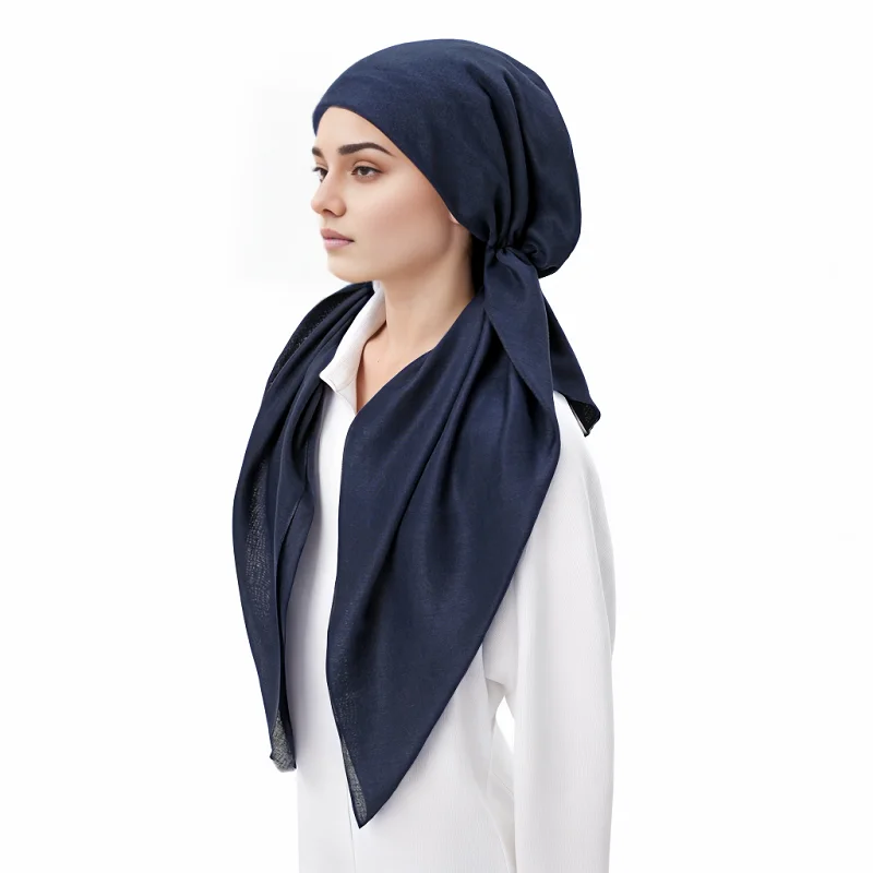 gros coton instantané musulman hijab enveloppe intérieure sous capuchon triangle écharpe hijab plaine islamique turban bonnet doux bandeau chapeau