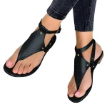 Sandales pour femmes, chaussures plates simples à Clip, chaussures à chevrons, sandales d&rsquo;extérieur