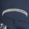 bandes de cheveux en cristal double couche brillantes pour femmes et filles, bandeau scintillant en strass, cerceaux pour cheveux, accessoires de cheveux à la mode