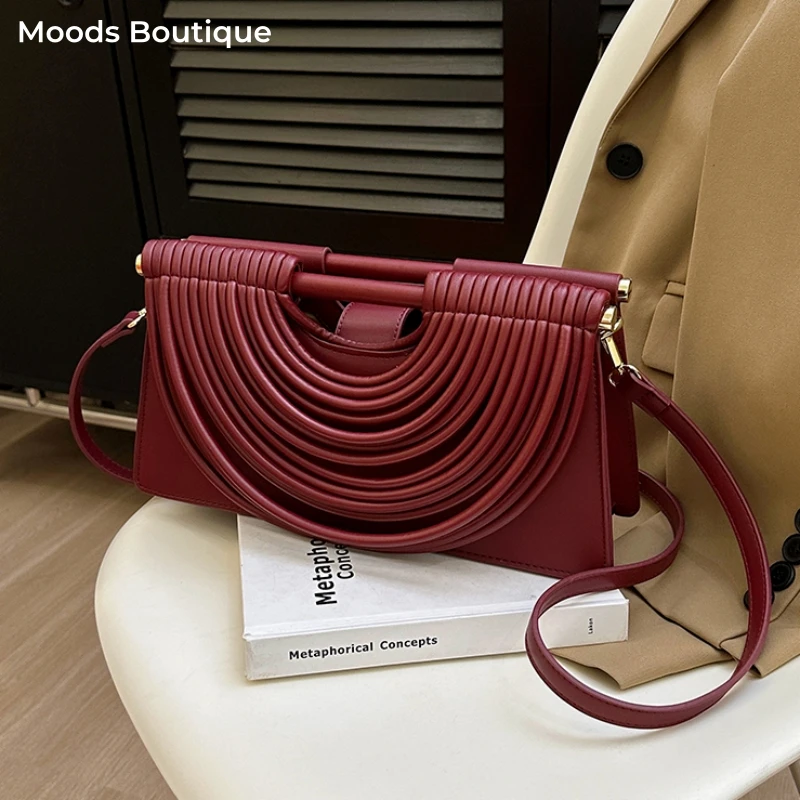 pochette soirée femme sac de luxe femme sacs marques luxes Pochette de soirée de luxe de marque pour femmes, sac à bandoulière doré Design Noodles pour dîner de mariage, sac à main de styliste 2025