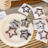 Épingles à cheveux en biscuits étoile brillante pour filles et femmes, pince à cheveux en pentagramme, épingles à cheveux exquises, barrettes, accessoires pour cheveux, nouvelle mode