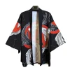 kimono japonais pour hommes et femmes chemisier lâche décontracté mode lâche haori 2024 été style chinois tsuru graphique à séchage rapide tops