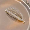 pince à cheveux incurvée en strass brillant pour femme, épingles à cheveux queue de cheval, coiffure de fête de princesse, accessoires de cheveux élégants pour filles