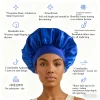 bonnet en soie pour hommes et femmes, bonnet pour dormir, haute élasticité, large bande souple, bonnet de sommeil pour tresses de cheveux bouclés