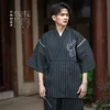 ensemble de détente d'été kimono japonais pour hommes, pyjamas pour hommes, ensembles de vêtements de nuit yukata, version cosplay photo
