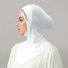 nouveau hijab instantané avec strass brillants pour femmes musulmanes, couverture complète, bonnet en jersey de coton solide, prêt à porter, casquette intérieure