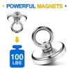 aimants super puissants crochet magnétique en néodyme avec trou fraisé boulon à œil crochets magnétiques récupération j16 j60 recherche d'aimant de pêche