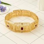 Caftan – ceinture de mariée pour femmes, couleur or, chaîne de ventre, Bijoux, Robe arabe, cadeau de mariée, longueur réglable