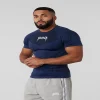 t shirt de sport, vêtements de sport réglables pour hommes, haute élasticité, séchage rapide, vêtements de fitness, t shirt de sport à manches courtes pour entraîneur