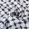 classique plaid imprimé hijab écharpe pompon glands noir et blanc carré shemagh musulman foulard femmes arabe keffiyeh hijabs