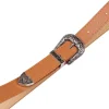 ceinture gothique rétro pour femmes, mode décontractée polyvalente, accessoires pour jeans, boucle ardillon argentée, imprimé léopard, ceinture en cuir pu