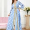 abaya robe musulmane de luxe pour femmes, kaftan, islam kimono, caftan marocain, maxi, robes de soirée, abayas femme, dubaï, ramadan