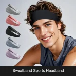 Bandeau de sport pour le yoga et la course – Large bande élastique d&rsquo;absorption de la sueur, bandeau de fitness unisexe