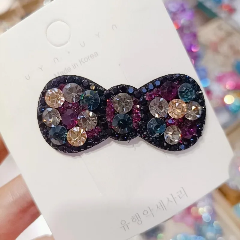 pinces à cheveux coréennes avec nœud brillant pour femmes, pinces à cheveux en biscuits pour filles, cordons à la mode, vêtements de sauna, accessoires pour cheveux, vente en gros