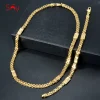 dubaï 18k plaqué or ensembles de bijoux de luxe hip hop punk 2 pièces ensembles collier bracelet mariée bijoux de mariage cadeau de fête des mères