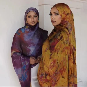 180*85 cm nouvelle soie Hijab écharpe marbre imprimé ethnique châle vêtements islamiques turquie femmes couvre-chef mode musulmane Hijab Turban