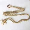 ceinture tressée en perles rétro pour femmes, style bohémien, robe réglable, ceinture fine, taille large, glands noués