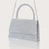 sac de dîner pour femmes élégant, léger, simple et brillant, associé à des charmants colliers, bracelets et boucles d'oreilles en strass, magnifique pochette pour femmes, est un portefeuille parfait pour les fêtes, les mariées et les étudiants il est un meilleur cadeau pour tout le monde.