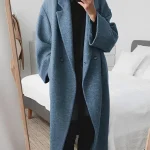 Veste Cardigan élégante en laine pour femmes, avec col rabattu, fermeture à Double bouton, pour les déplacements, vestes de costume