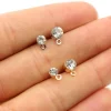 50 pièces 4/5/6mm strass broche boucle d'oreille résultats broches de base bouchons connecteur pour bricolage bijoux fabrication accessoires fournitures