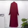 abaya jilbab pour femmes musulmanes, vêtements islamiques, dubaï, saoudien, robe noire, modestie turque, robe de prière une pièce, manches smocks à capuche