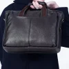 sac à main en cuir de vache 100% véritable pour hommes, sacoche à bandoulière, fourre tout, porte documents pour ordinateur portable, 14 pouces