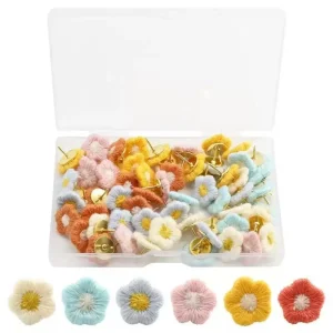 20/30/50 pièces décoration de la maison broderie créative fleur punaises 3D panneau réutilisable punaise mignon bricolage goujons décoratifs panneau de liège