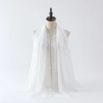 Perles de mode Turban islamique en mousseline de soie longue écharpe de Style ethnique perles Bandana malaisie foulard quotidien