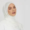 hijab en jersey de haute qualité avec bon point, écharpe musulmane unie, extensible, couleur unie, turban doux, châle enveloppant la tête