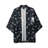 bebovizi style japonais chat samouraï kimono streetwear hommes femmes cardigan japon harajuku anime robe anime vêtements 2023 été