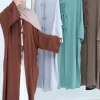 femmes musulmanes dubaï turc abaya eid robe longue solide kimono cardigan modeste ramadan robe de prière caftan femme islam vêtements