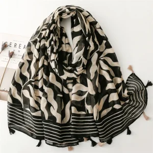 Luxe femmes feuille écharpe été plage châle coton lin sentiment gland Pashmina musulman Hijab Wrap dame Viscose écharpe Luxe femmes feuille écharpe été plage châle coton lin sentiment gland Pashmina musulman Hijab Wrap dame Viscose écharpe