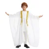 saoudien arabe garçons enfants jubba thobe broderie kimono cardigan islamique garçon djellaba dishdasha musulman ouvert abaya robe caftan robe
