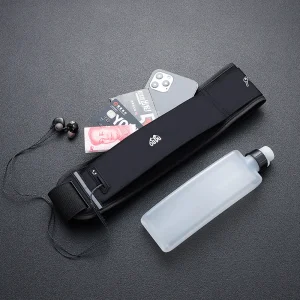 Sac de taille avec ceinture de course avec bouteille d&rsquo;eau, sac banane de sport pour femmes et hommes, pochette pour téléphone, Jogging, sacs de sport, accessoires d&rsquo;hydratation