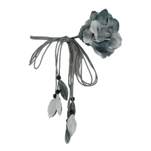 Ceinture tressée bohémien pour femmes, 39BB, décor fleurs délicates, robe d&rsquo;été, ceinture taille pour bord mer