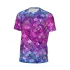 Étincelle paillettes échelle t shirt girly sirène hip hop vêtements de sport t shirts manches courtes séchage rapide hauts été surdimensionné haut t shirts