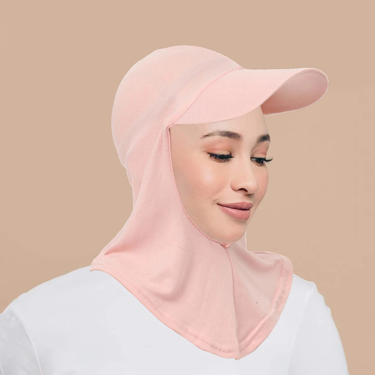 mode musulmane couverture complète bonnet hijab avec visière prêt à porter visière modeste sous écharpe bonnet couleur unie turban casquette